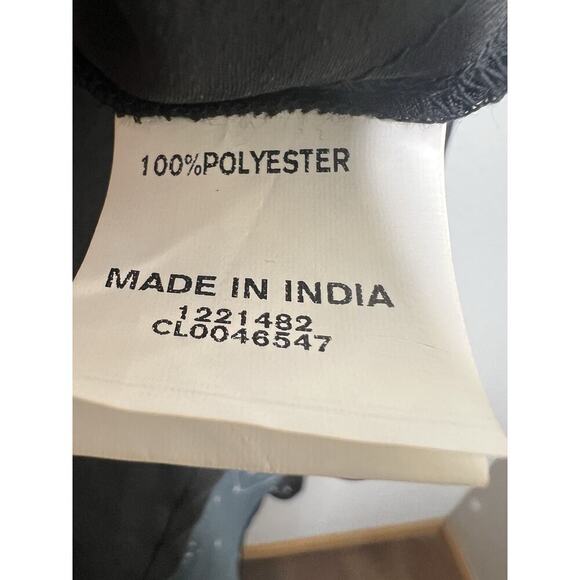 EShakti Black Celestial Dress L 14 Stars Moon Space Chiffon - Picture 5 of 7